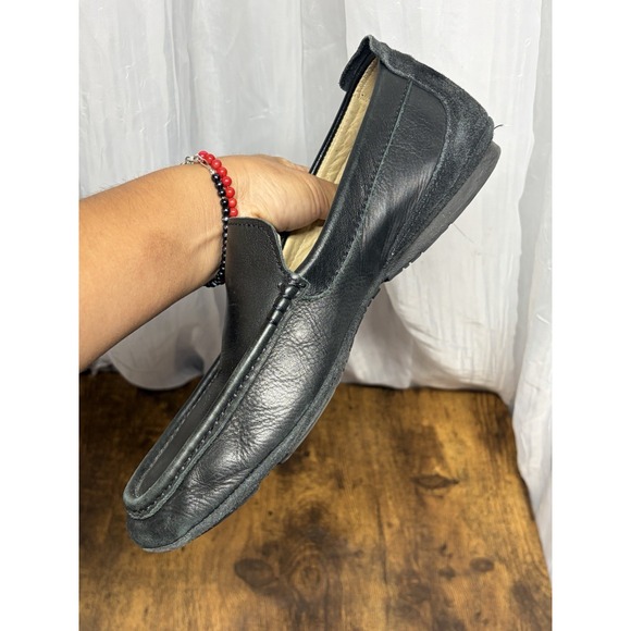 Tatami by Birkenstock Men's 41 Leather Loafers Black Comfort Slip On Moc Toe - Picture 6 of 10